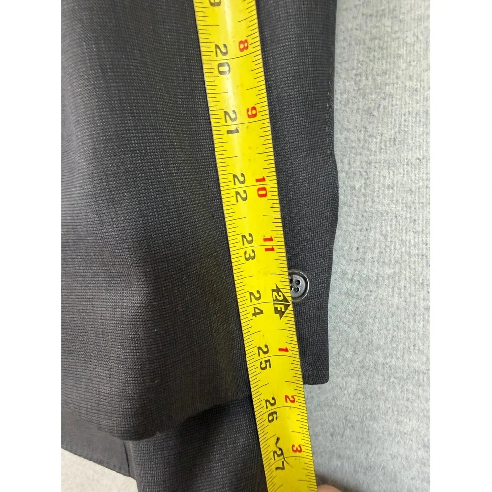 Grimaldi Napoli Loro Piana‎ Wool Blazer Mens 60 Charcoal Gray 3 Button Jacket